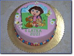 TD 008 Tort dziecięcy okrągły Dora